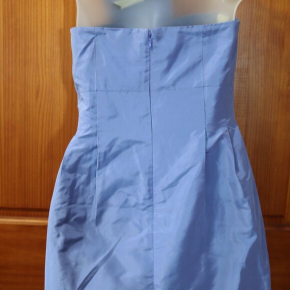 J.Crew Blue Floral Sleeveless Silk Formal Dress Prom Wedding Special Occasion 2 - Picture 6 of 11